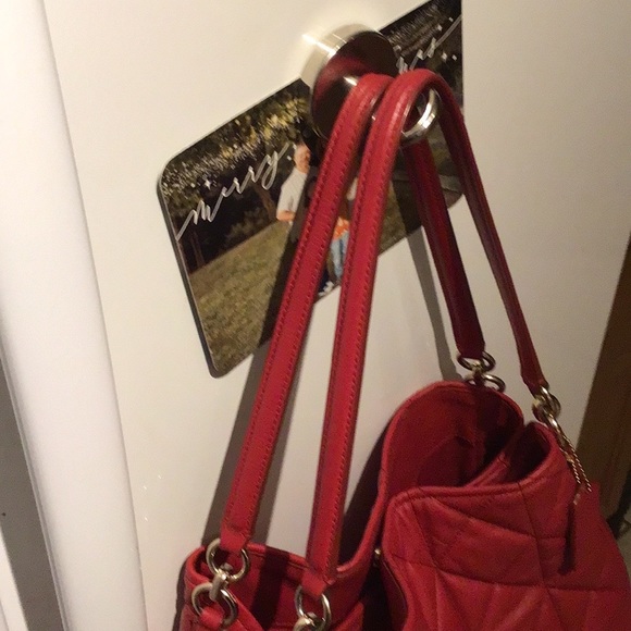 Coach Phoebe Shoulder Bag Red Quilted Leather - Picture 11 of 13